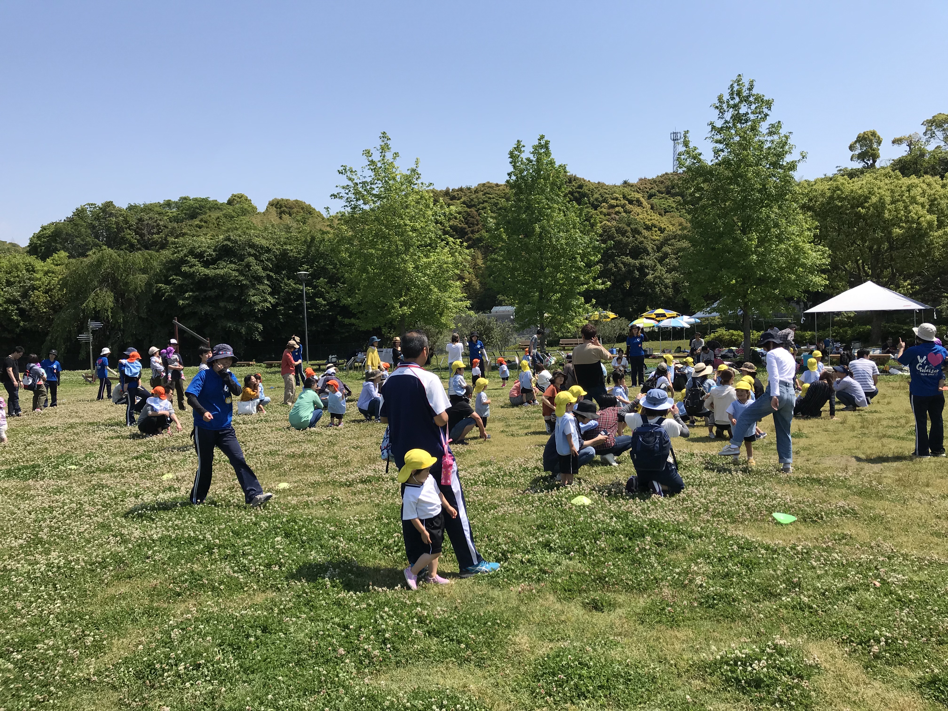 五台山保育園の入園式親子遠足