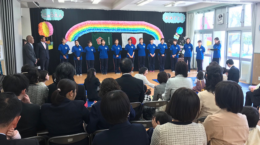 五台山保育園の入園式